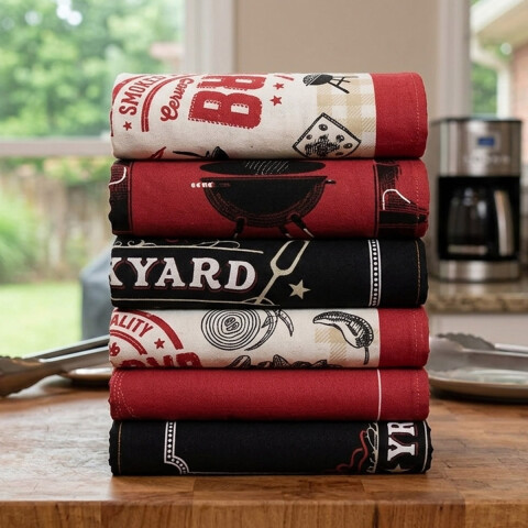 Set de 6 repasadores Dohler Tecilar diseños surtidos 45x65cm Surtido