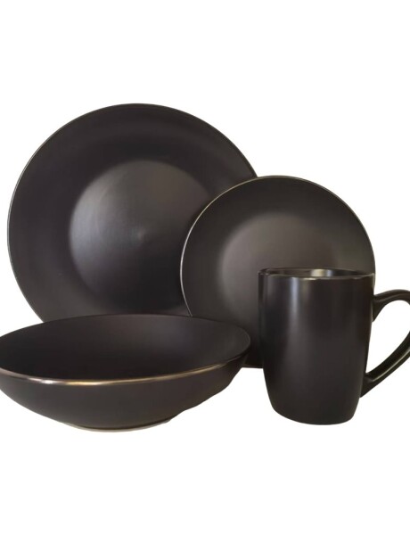 JUEGO VAJILLA 16PCS 27/20/14/385ML NEGRO B/MARRON JUEGO VAJILLA 16PCS 27/20/14/385ML NEGRO B/MARRON