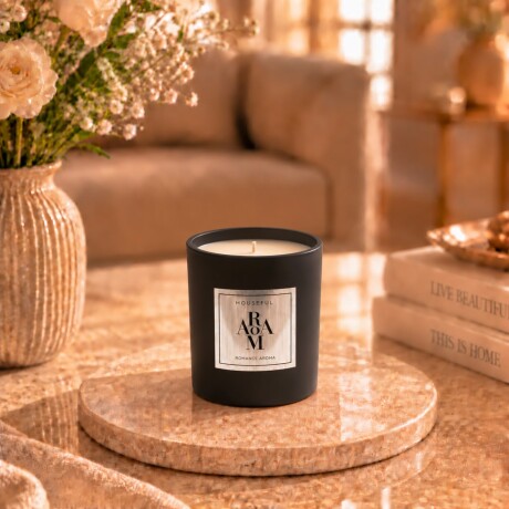 Vela Aromatica En Frasco De Vidrio Romance 7cm x 8cm Vela Aromatica En Frasco De Vidrio Romance 7cm x 8cm