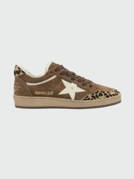 GOLDEN GOOSE - Zapatillas Ball Star Napa con Estrella y refuerzo del talón de piel verde Alta Automática