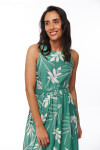 VESTIDO LULANI ESTAMPADO VERDE Y BLANCO