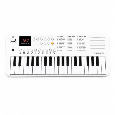 Organo Musical Infantil Medeli 37 Teclas Portátil Mk1 BLANCO