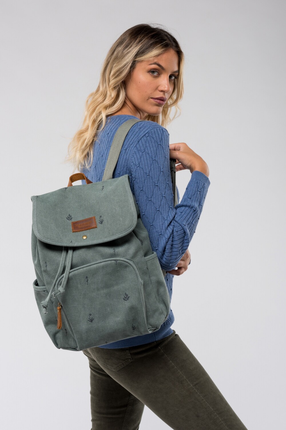 Mochila en canvas Verde