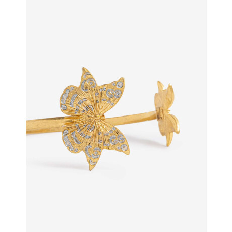 Brazalete Mariposa Dorado Oro Cepillado Mate