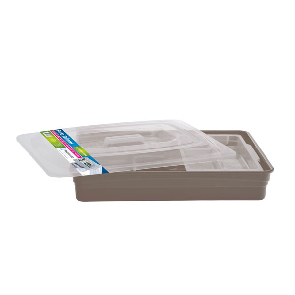 ORGANIZADORES DE CUBIERTOS CON TAPA 31X41.5X8.5CM BLANCO