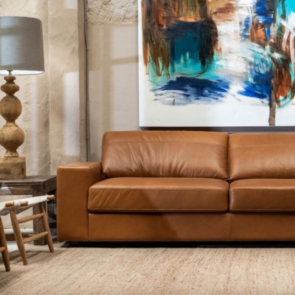 Sillón Octavio 3 Cuerpos Tostado - Marrón 