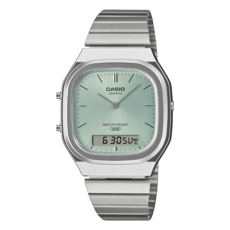 Reloj Casio Retro AQ240E-2ADF Unisex con correa de acero Reloj Casio Retro Aq240e-2adf Unisex Con Correa De Acero