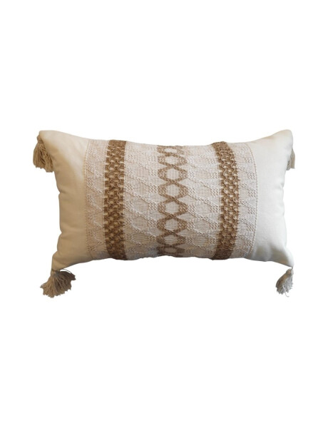 ALMOHADON CON TEJIDO 50x30CM BLANCO/NATURAL ALMOHADON CON TEJIDO 50x30CM BLANCO/NATURAL