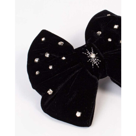 Hebilla Francesa Moño Bordado Negro