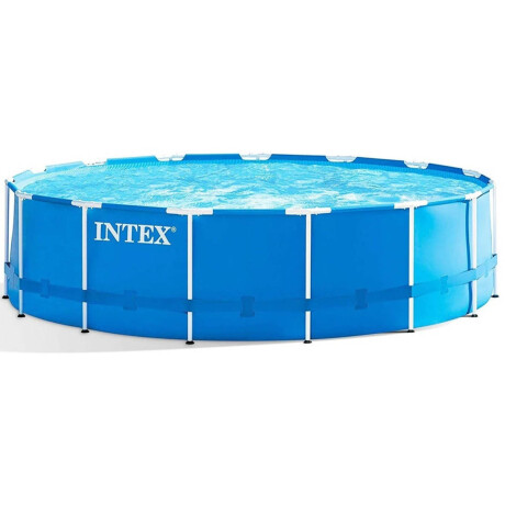 Piscina Intex Estructural 16805 L + Bomba + Regalos Azul