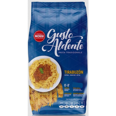 FIDEOS NATURAL GUSTO ALDENTE 400G TIRABUZON FIDEOS NATURAL GUSTO ALDENTE 400G TIRABUZON