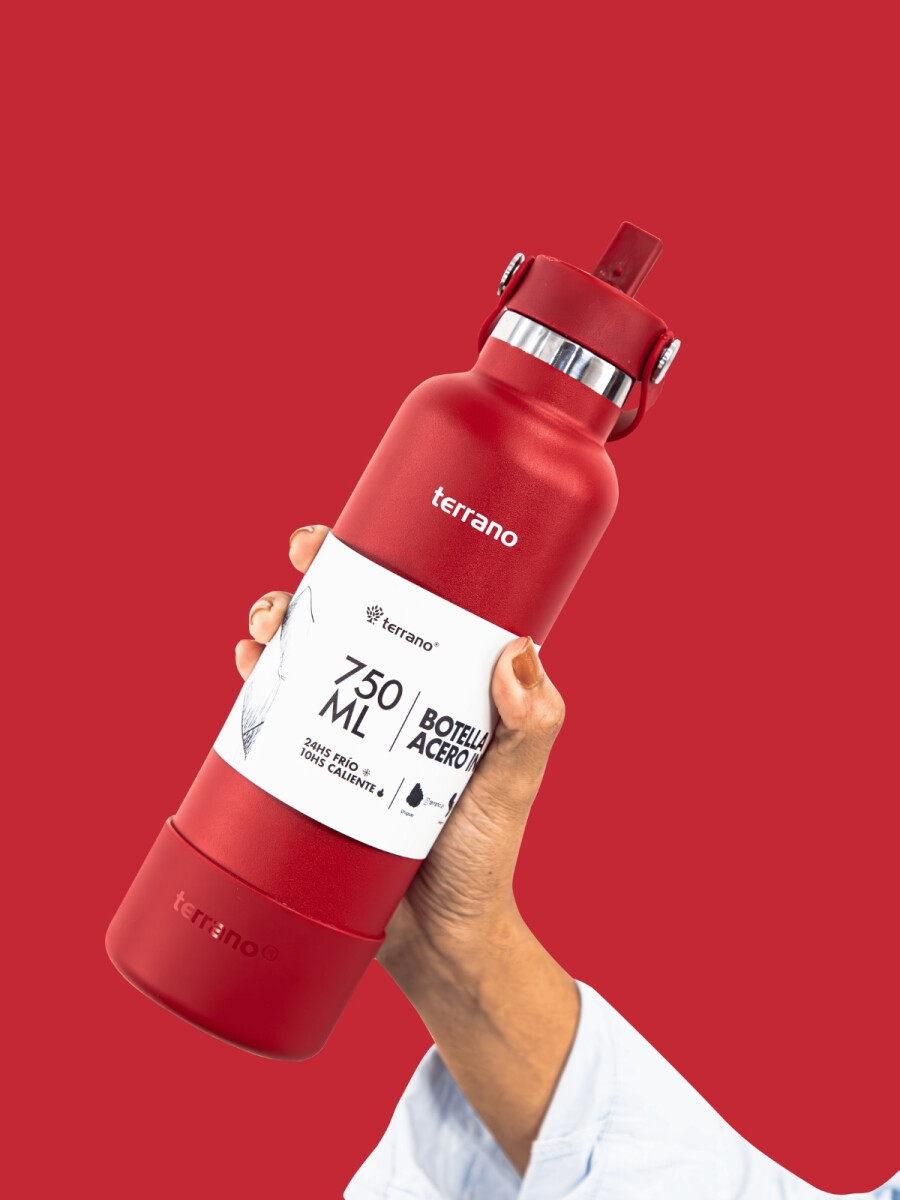 Botella Térmica con Pico 750mL. - Rojo 