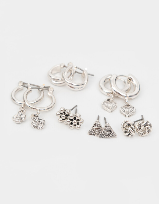 Aros Sets Bañada en Plata Set De Aros Bañados En Plata - Plateado