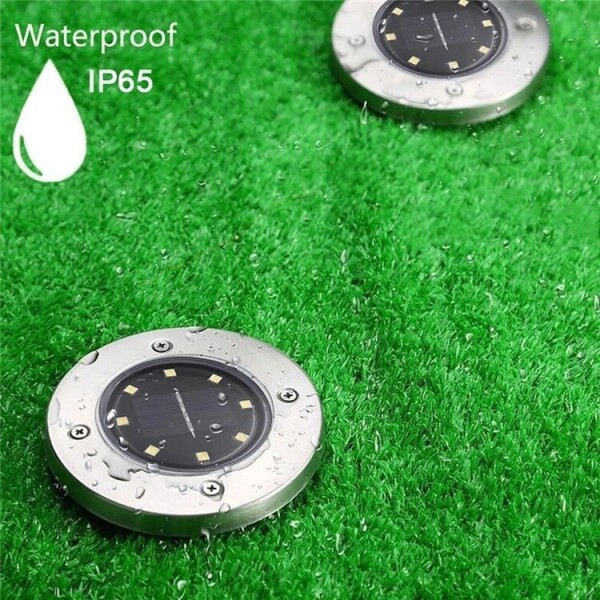 Foco Luz Solar Para Jardin Piso Embutir A Bateria 8 Led X6 Foco Luz Solar Para Jardin Piso Embutir A Bateria 8 Led X6