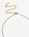 Cadena Corta con Dije Metal Collar Acero Inicial F - Dorado