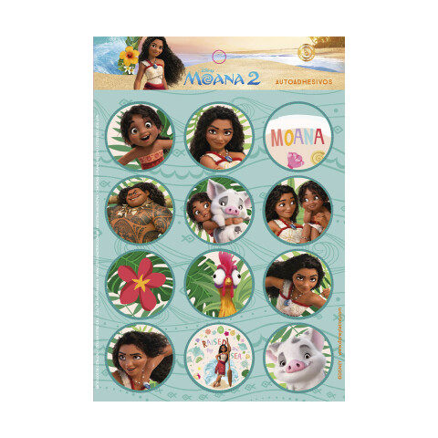 Cotillón Adhesivos x 24 Moana U
