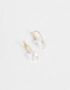 Aros Argollas Strass Corazón Argollas Con Corazón - Dorado