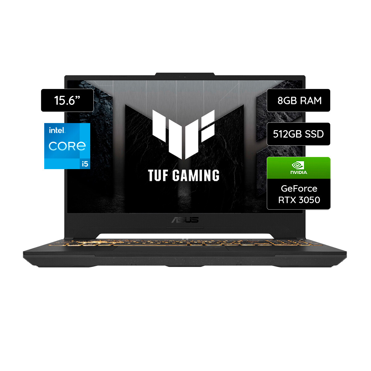 Notebook ASUS TUF Gaming F15 FX507ZC4-HN184W Intel Core I5 8GB/512GB SSD 15.6" RTX 3050 - Gray 