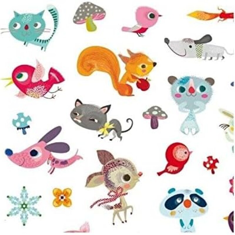 Set de 160 stickers Pequeños amigos