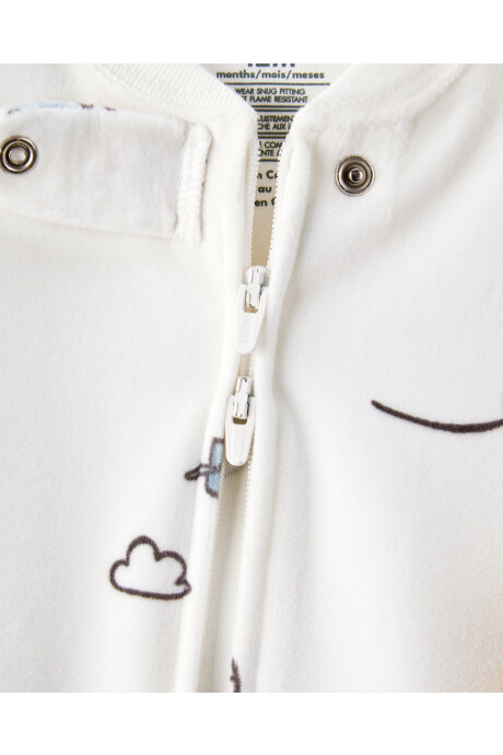 Pijama una pieza de micropolar, con pie, diseño helicópteros Pijama una pieza de micropolar, con pie, diseño helicópteros