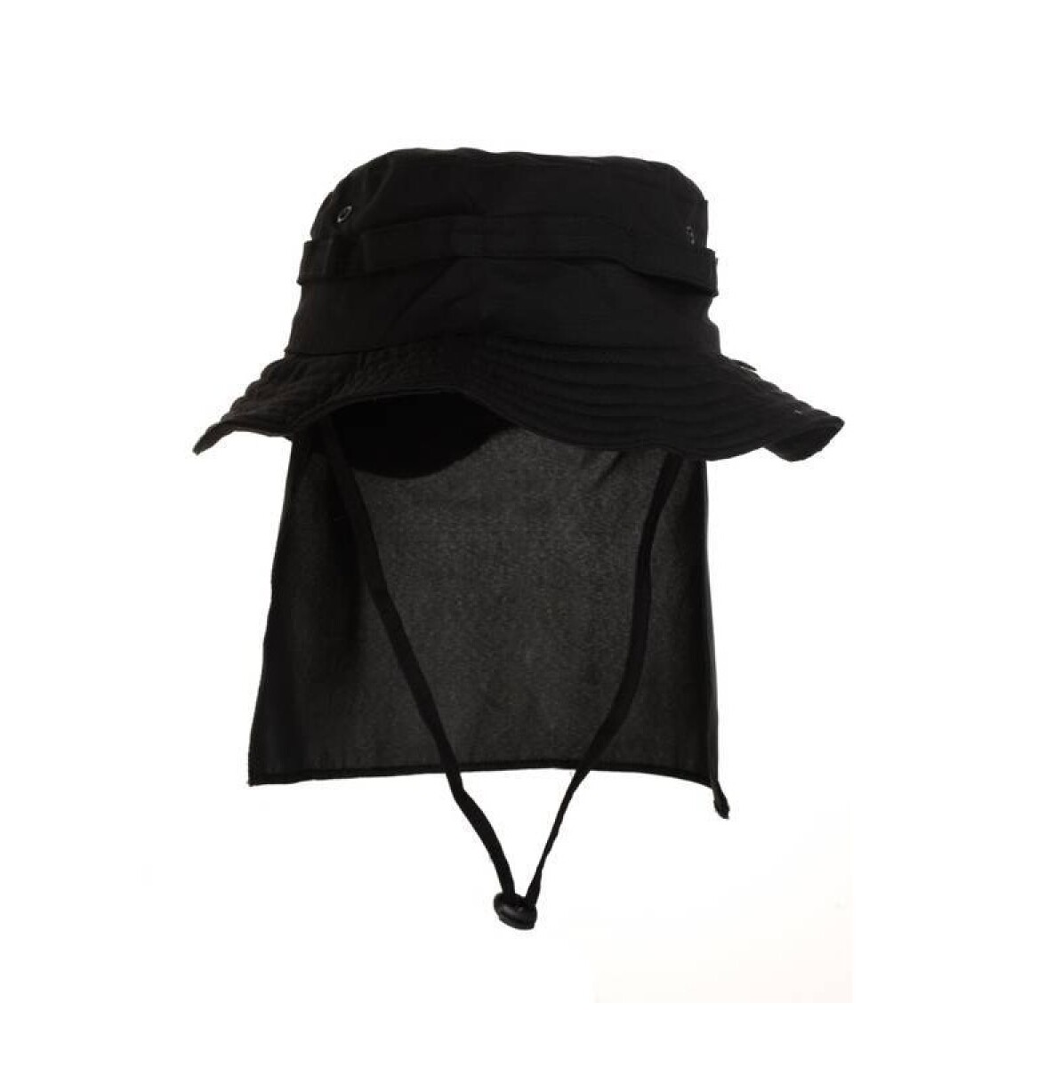Sombrero Capelina de pescador con cubre nuca Protección UV50+ - Fox Boy - Negro 