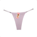 Tanga Colaless Ajustable De Encaje Trasero Lila Talla S-M