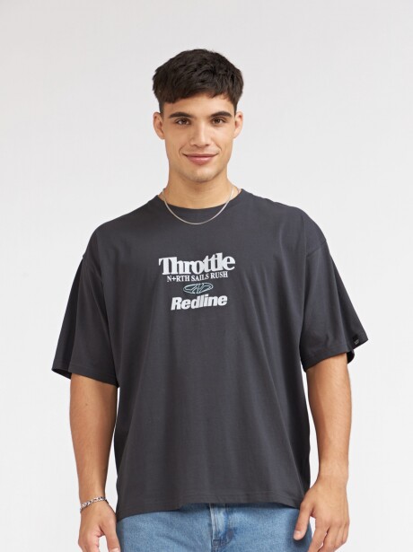 REMERA BOXY REDLINE GRIS