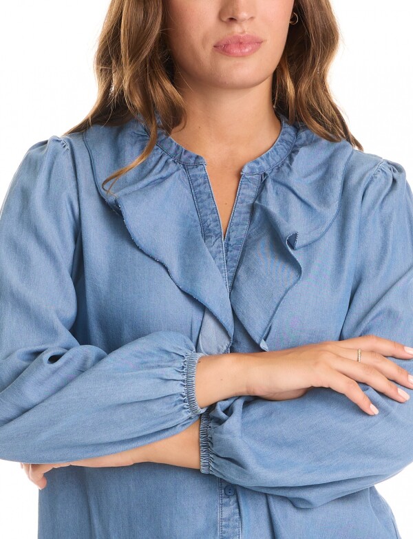 Blusa Lyocell Btn Vo JEAN