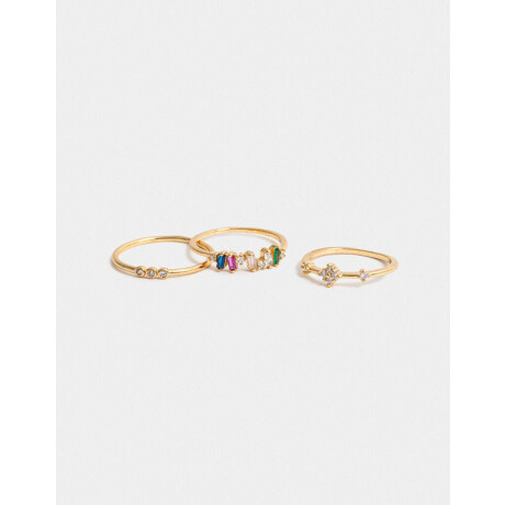 Sets Anillos Premium Gold Dorado