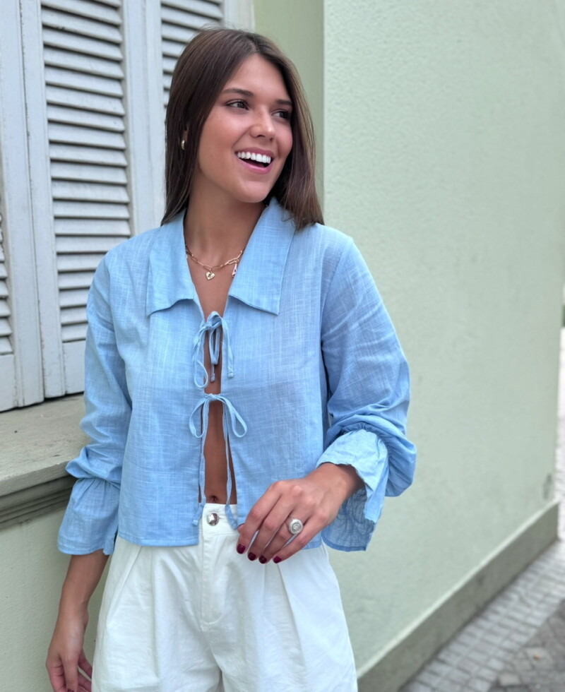 Camisa Julieta celeste