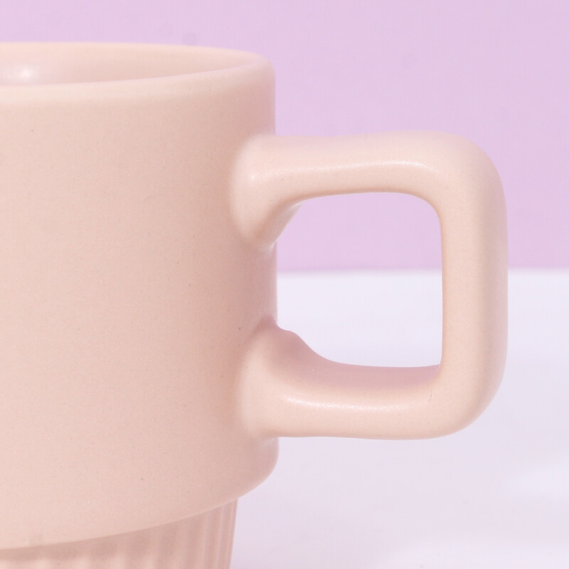 Taza De Cerámica Apilable - Rosa - 320ml Taza De Cerámica Apilable - Rosa - 320ml