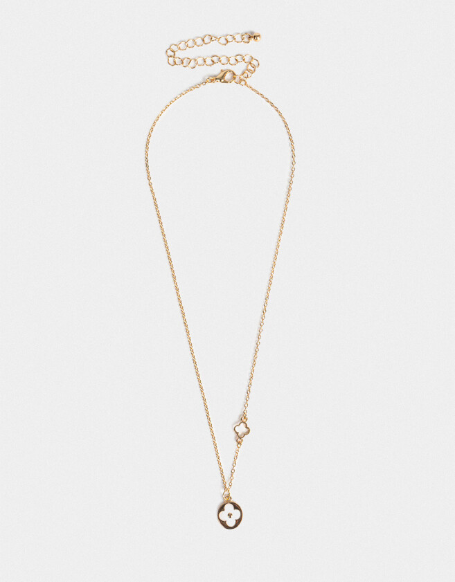 Cadena Corta con Dije Flores Cadena Corta Con Dije De Flor - Dorado