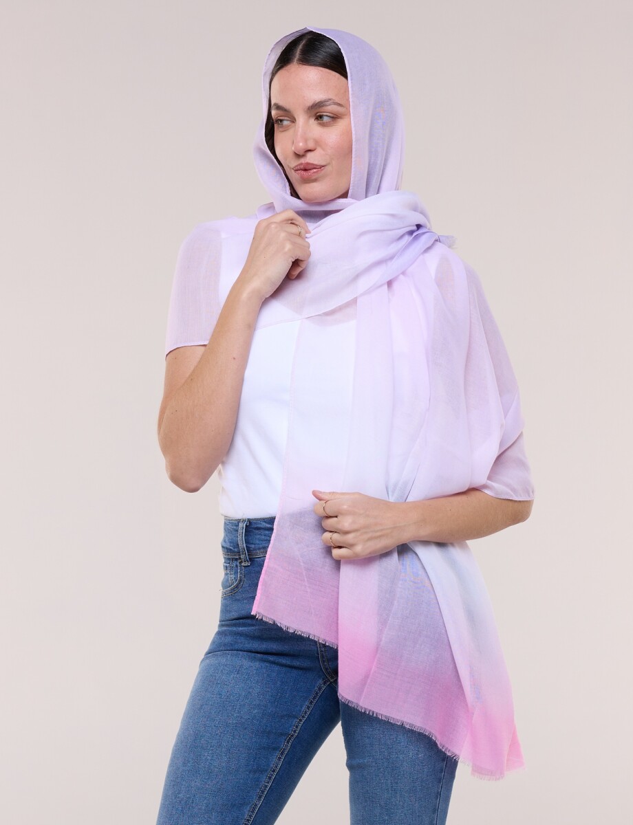 Pashmina Degradé - Lavanda/multi 
