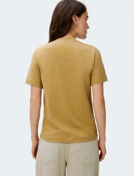 BLUSA FEMENINA SUPER COTTON MANGA CORTA MARRÓN