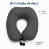 Almohada para Viaje con Memoria Gris Oscuro
