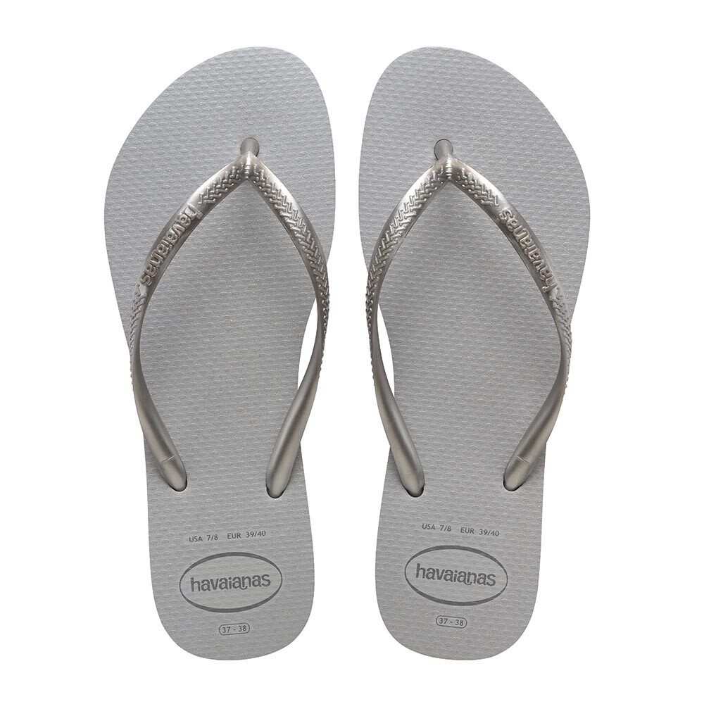 Sandalias Havaianas Slim Gloss Mujer Gris/Gris Hielo