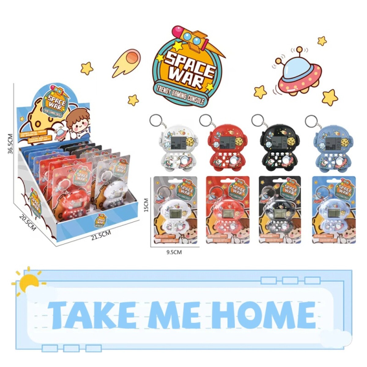 Llavero Mini Consola De 26 Juegos Clásicos - Spaceman 