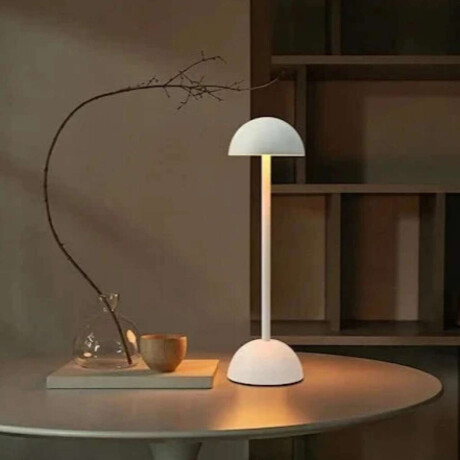 Lámpara de Mesa y Escritorio Minimalista con Luz Led Base Ondulada Blanco