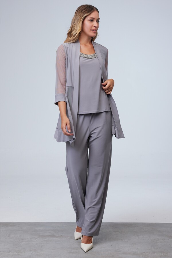 Set Chaqueta, Blusa & Pantalón TOSTADO