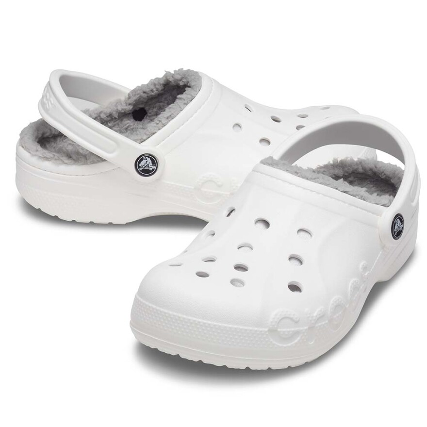 Crocs Baya Lined Clog - Unisex White/light Grey