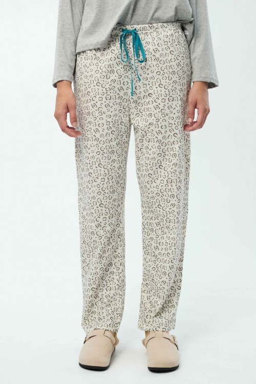 Pantalón Bruna Leopardo Gris