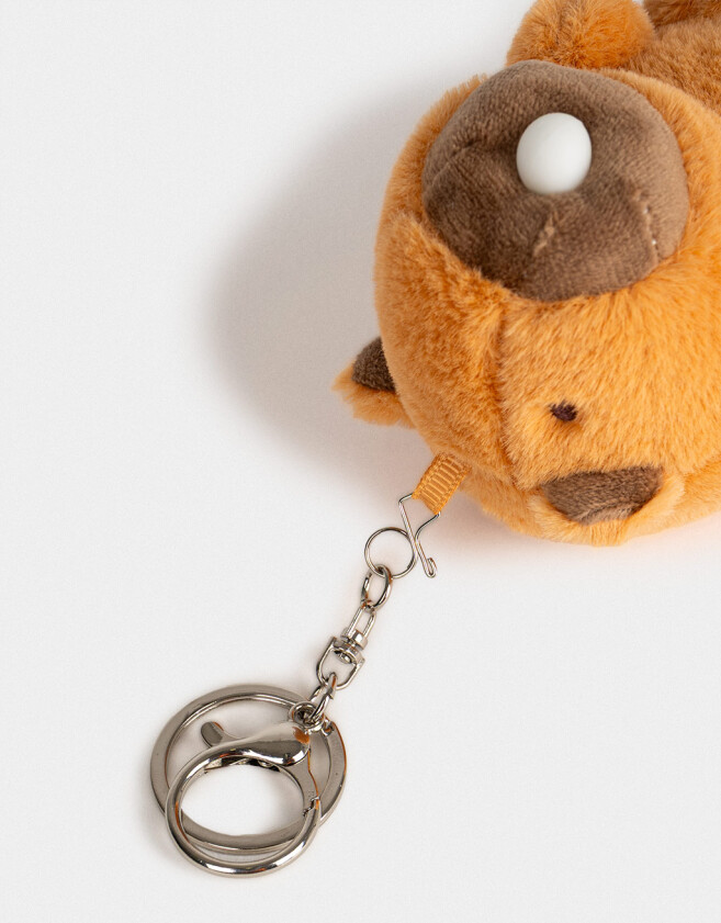 Llavero Peluche Llavero Y Charm De Capibara Con Globo - Marron Medio