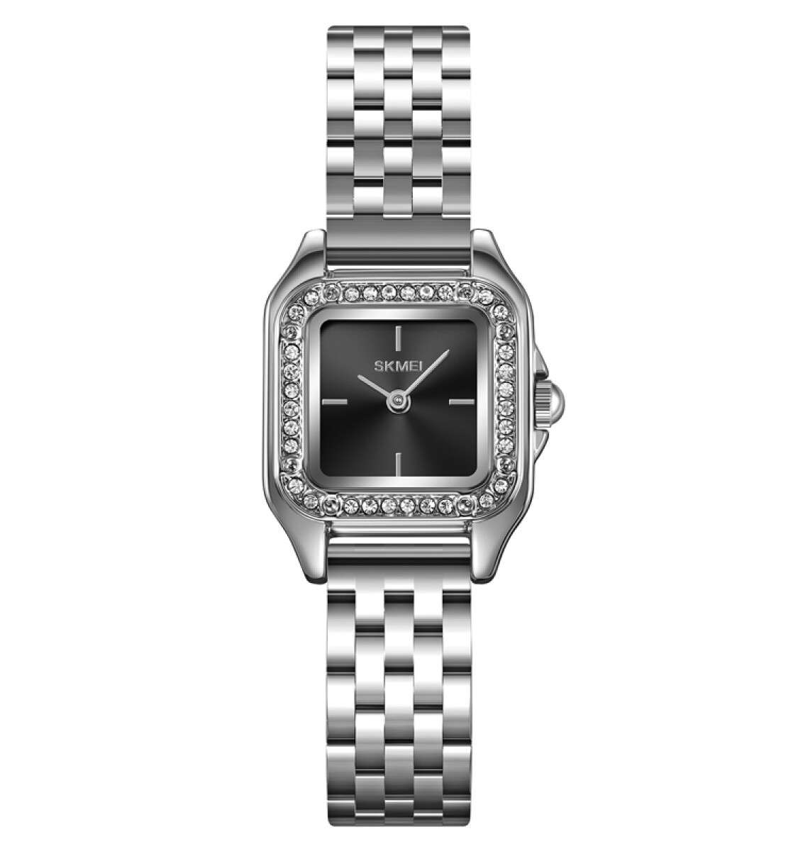 Reloj Skmei 2181si Mujer Analógico Plateado Con Brillantes 