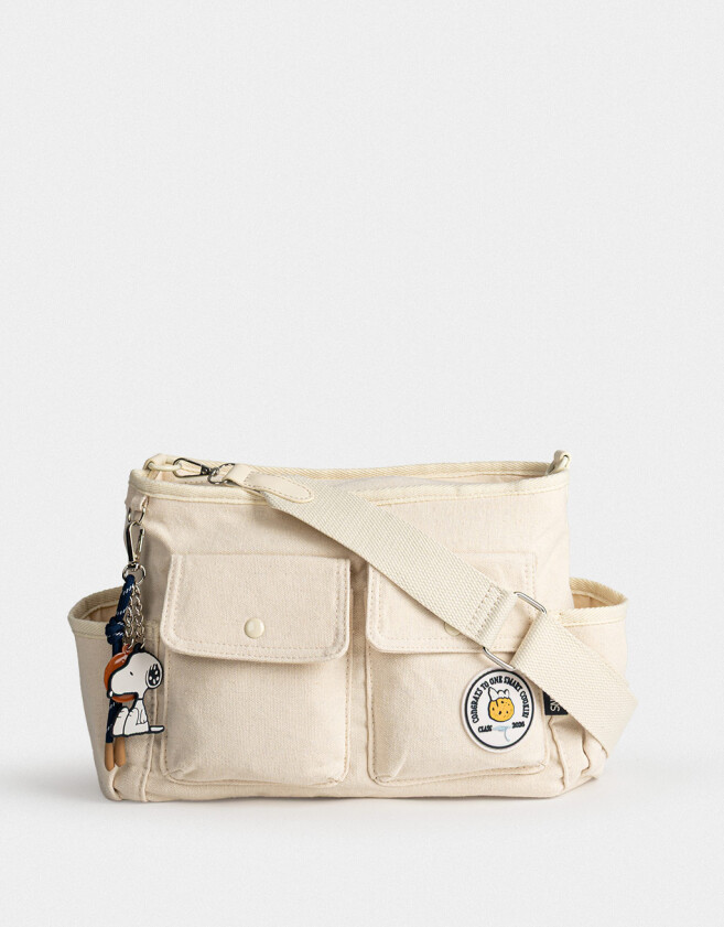 Marroquinería Licencias Bandolera "snoopy" - Blanco Crudo