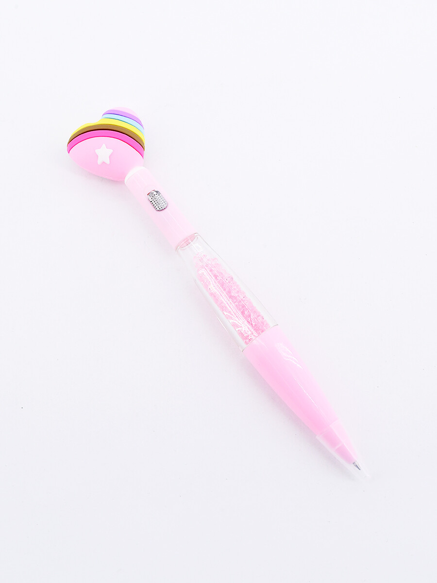 LAPICERA CORAZON CON LUZ - ROSADO 