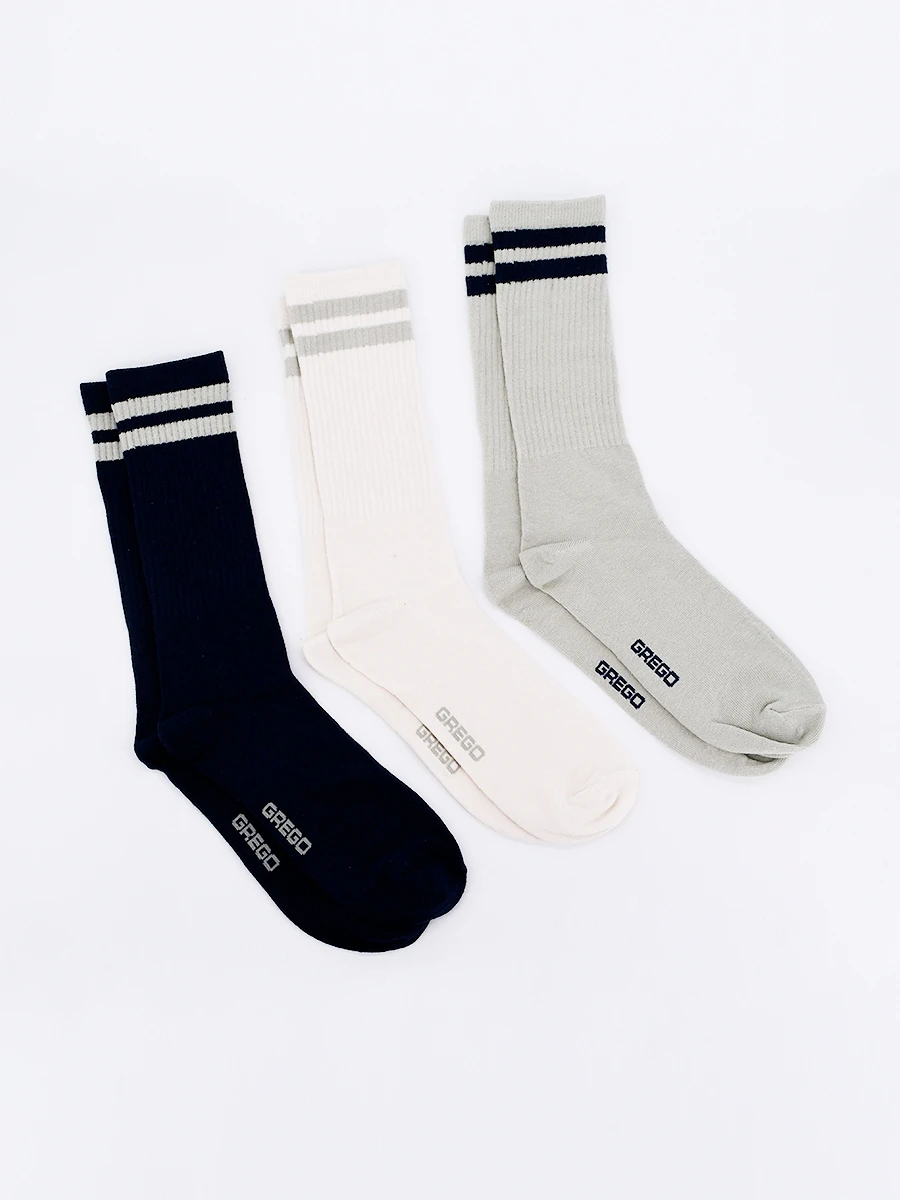 MEDIAS CAÑA CORTA PACK X 3 - VARIANTE 1 