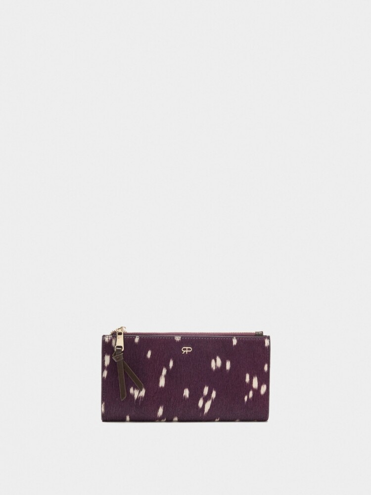Cartera De Piel Estampado Animal violeta
