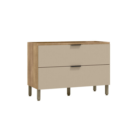 BAJO MESADA BASCULANTE MOBILIARIO COCINA MDP VIV ALUMINIO GAMAS DE BEIGE