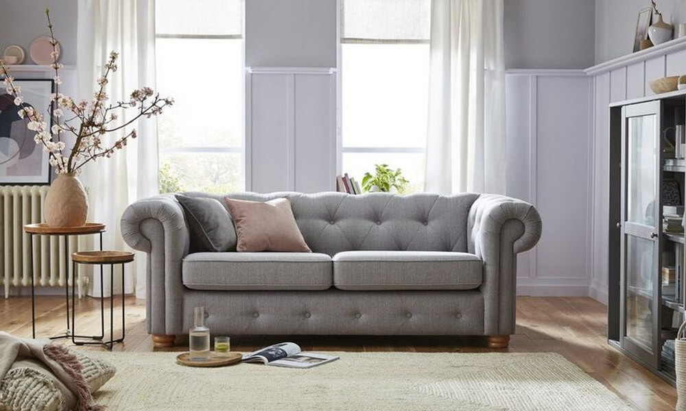 Sillón Chesterfield Gris
