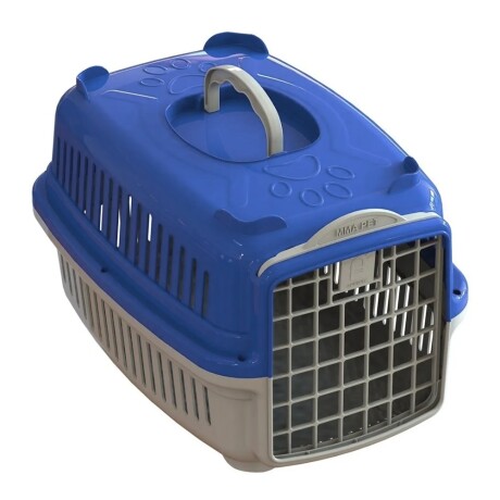 Transportadora Plástica Rígida Mascotas Medianas MMA PET N°3 Azul